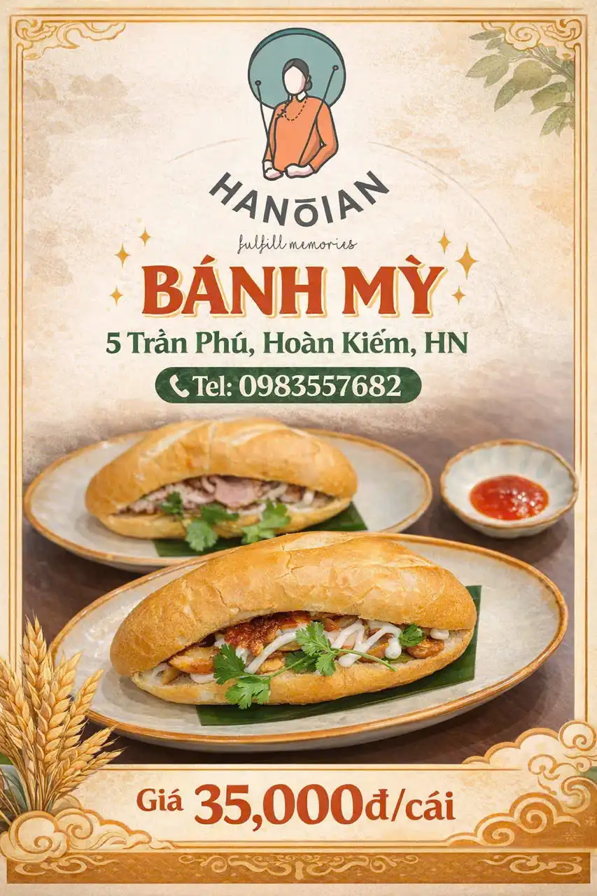 Bánh mì The Hanoian – 5 Trần Phú: Hương vị quen thuộc giữa lòng phố cổ Hà Nội